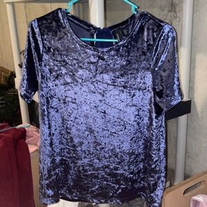 Crushed Velvet ribbon tie top